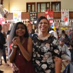 Board Member and former parent Shannon Paige with her daughter, a former St. Andrew's student inside Baldwin Hall.